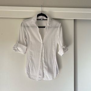 James Perse white button up blouse